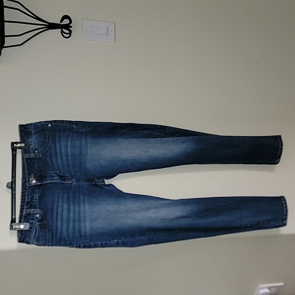 Maurice's Stretch Mid-Rise Skinny Jeans Medium Blue L-R